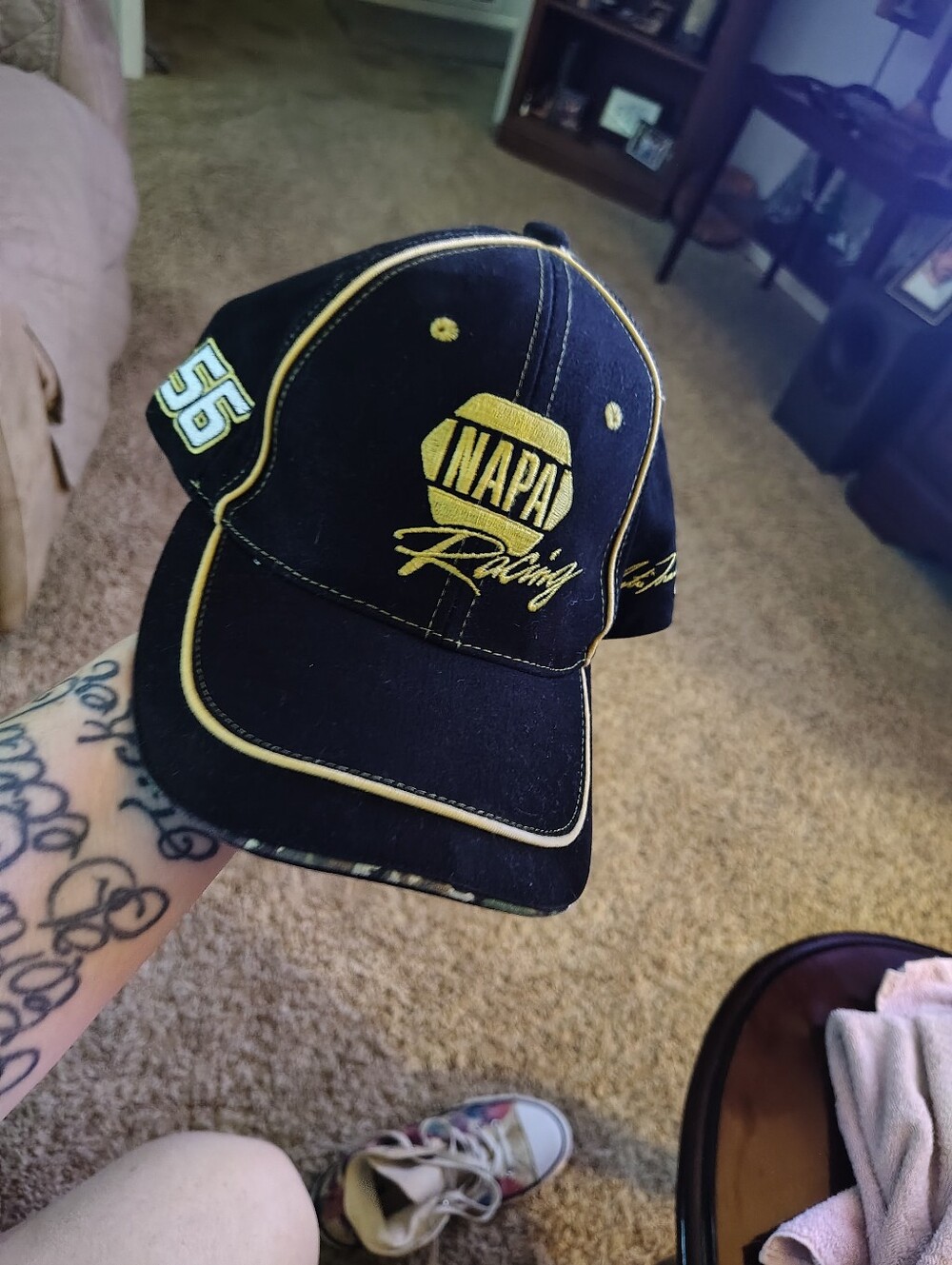 NAPA Racing Black and Yellow Baseball Cap #56 Martin Truex